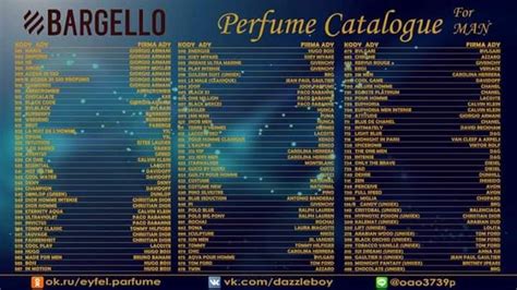 bargello perfume liste.